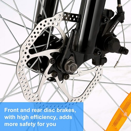 26” Folding Electric Mountain Bike 250W Electric Bicycle with Removable Large Capacity Lithium-Ion Battery, Professional 21 Speed Gears