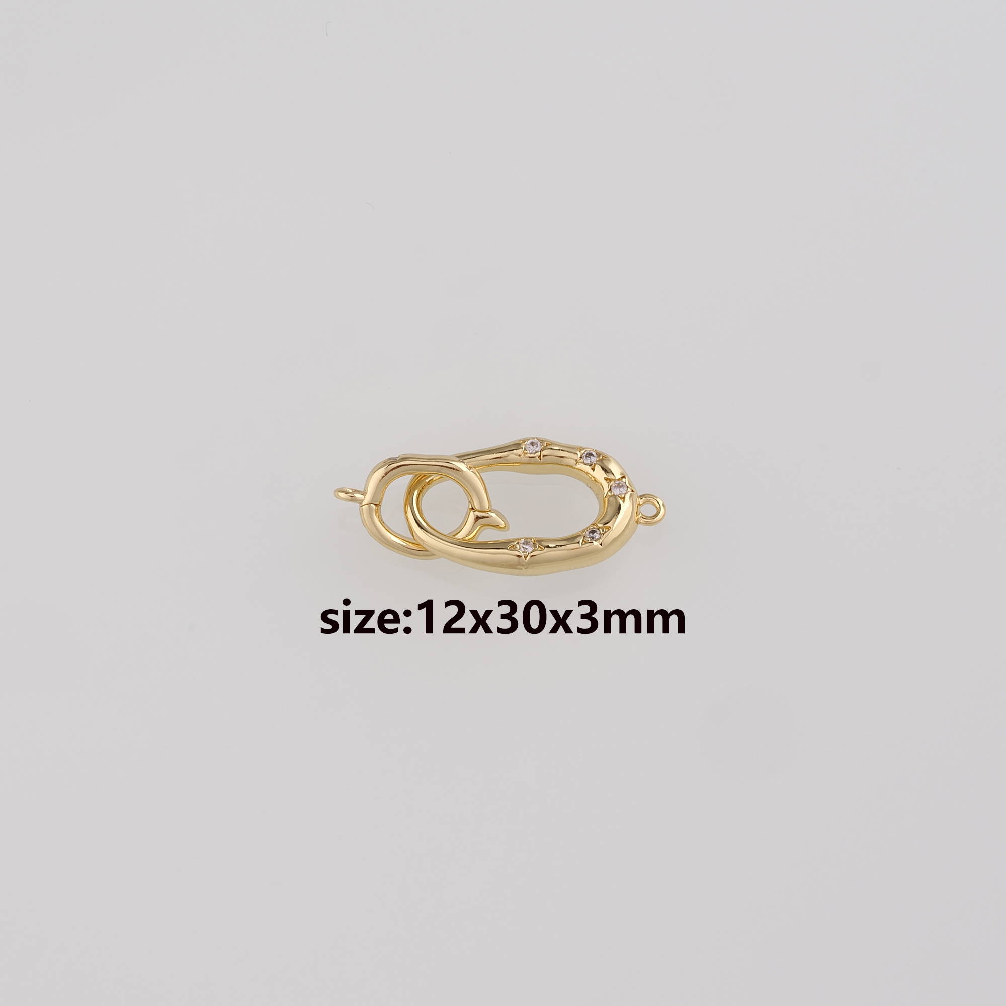 18K Gold Filled End Clasp,Hook Clasps,Connector End Cap Clasp for DIY Jewelry Necklace Bracelet