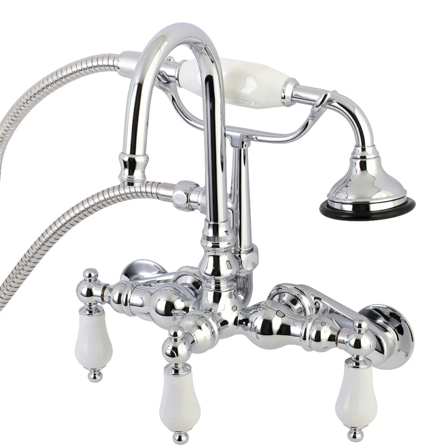 Kingston Brass Ae306t Vintage Wall Mounted Clawfoot Tub Filler - Chrome