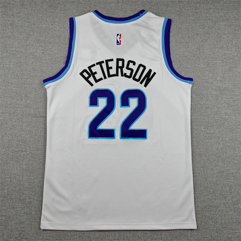 Men's Utah Jazz Darryn Peterson #22 White Swingman Jersey - Association Edition
