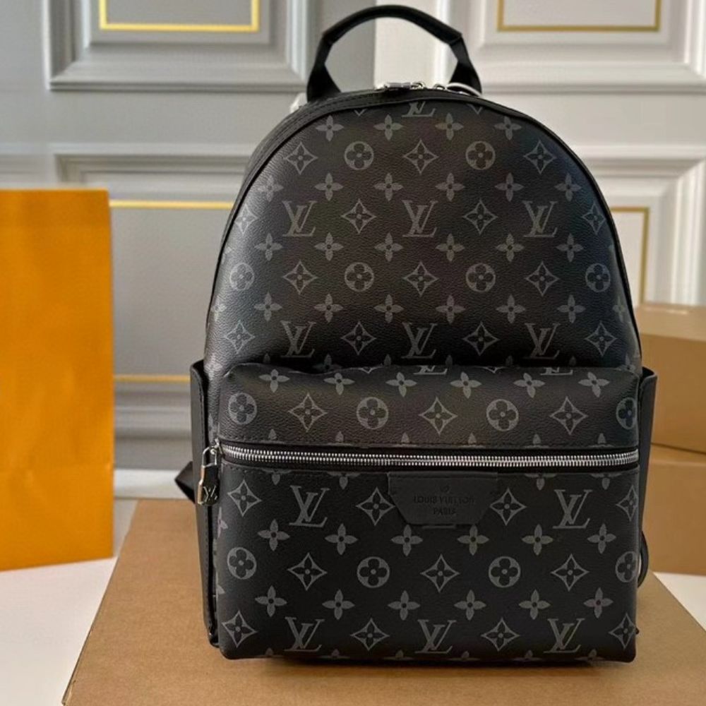 Louis Vuitton Discovery Monogram Eclipse Canvas Backpack Black 28Cm