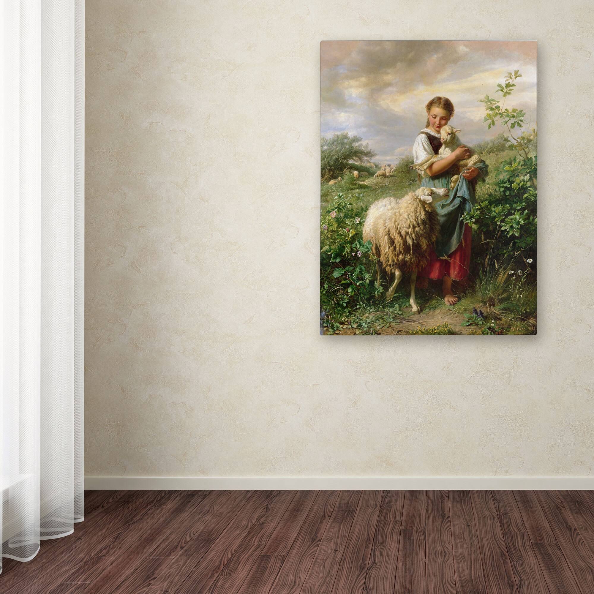 Trademark Global Johann Hofner &The Shepherdess 1866& Canvas Art