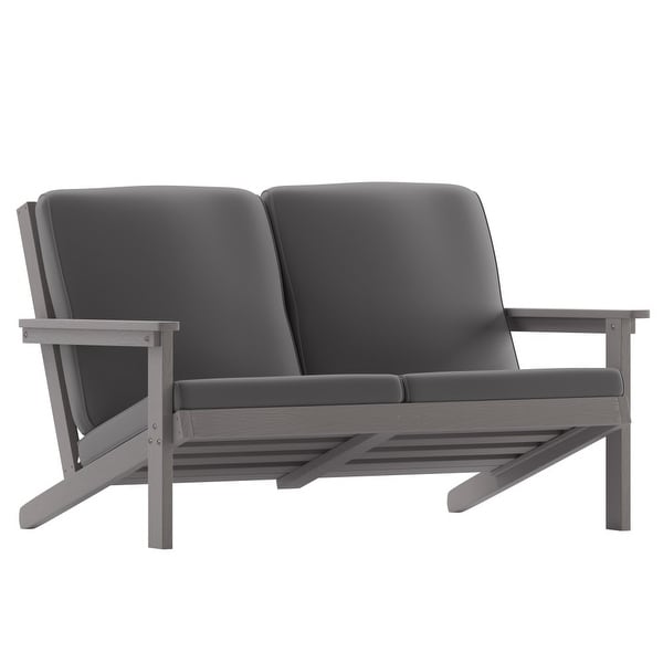 AllWeather Poly Resin Adirondack Loveseat and Cushions