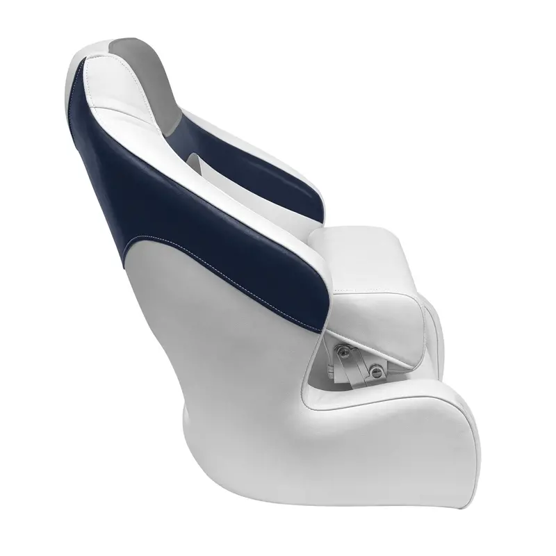 Wise 3338-1773 Baja XL Bucket Seat with Flip-Up Bolster, Brite White / Marble Grey / Midnight Navy