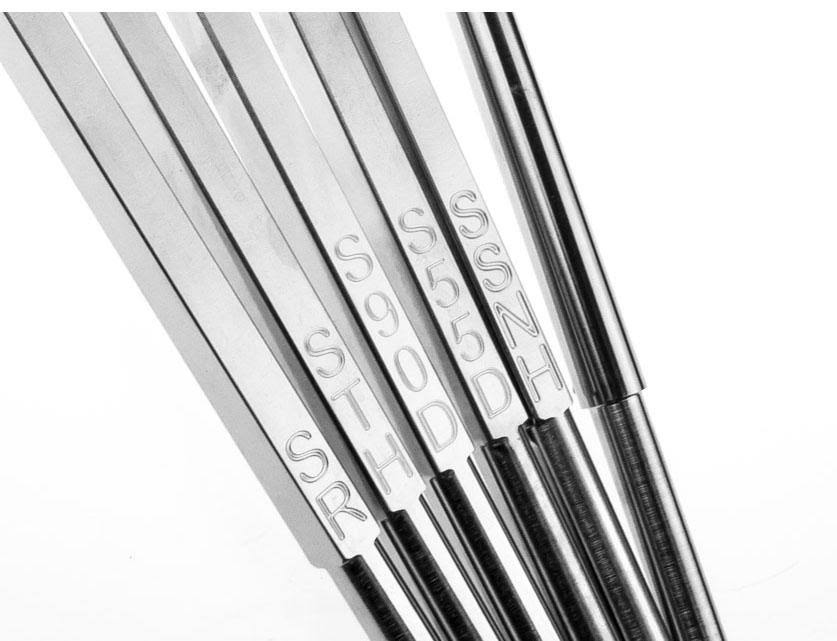 Set of 6 Full Size Carbide Wood Lathe Tools | Simple Woodturning Tools with 4 Handles / 90° Square Cutter