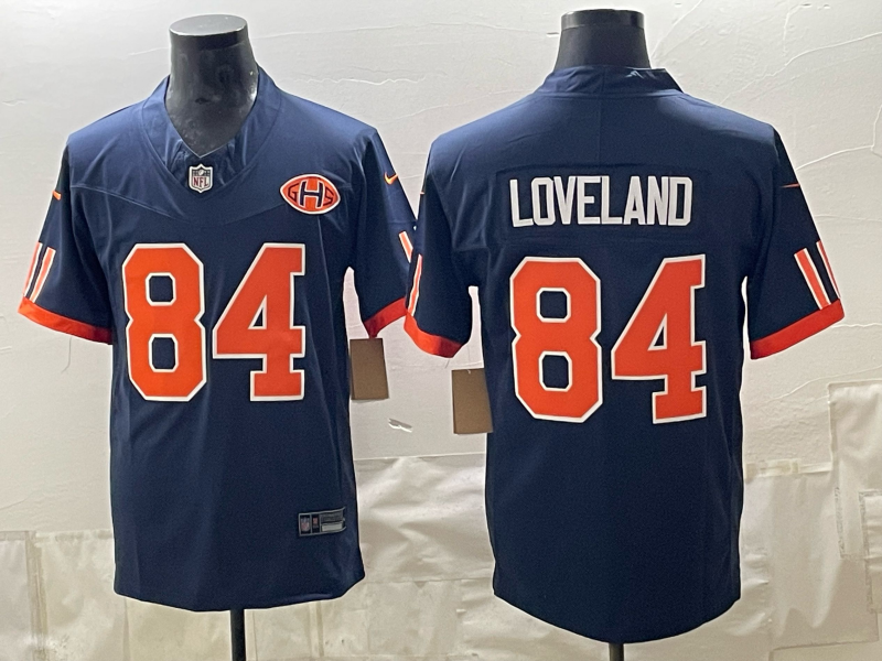 Men's Chicago Bears Colston Loveland #84 Navy 2026 Rivalries Collection Game Jersey