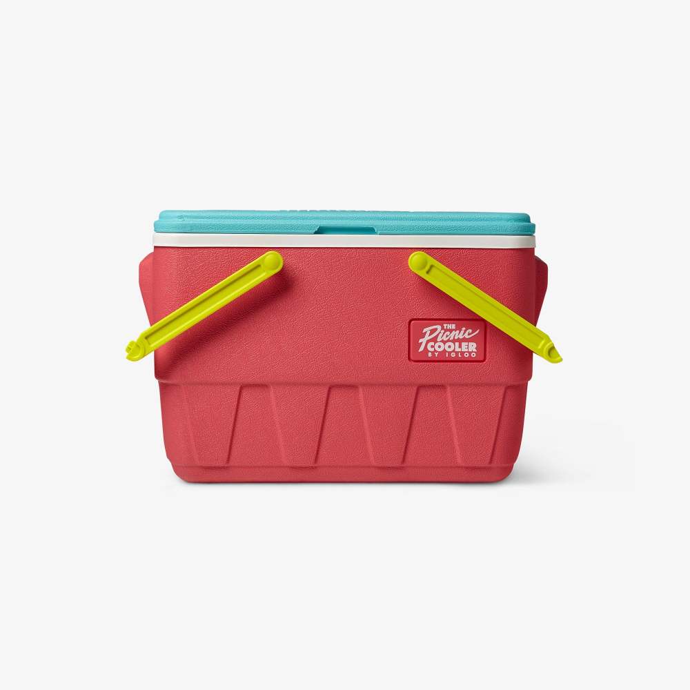 Igloo Retro Picnic Basket Hard Cooler Watermelon/White 25qt