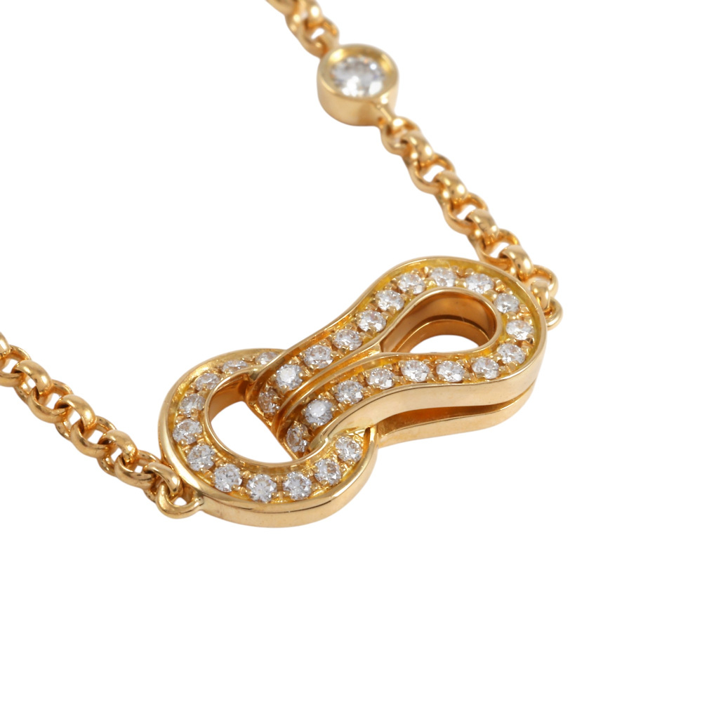 Cartier Agraf Necklace 18K Yellow Gold Diamond