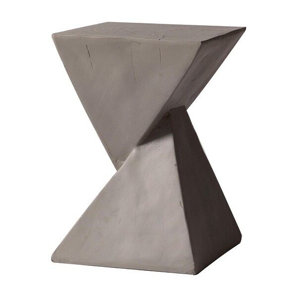Modern Square Side Table in Fiberstone Glint Series by LeisureMod
