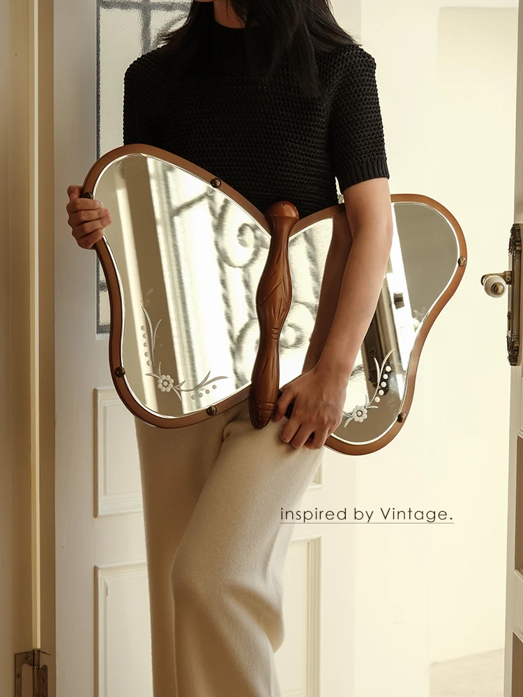 DZ017 - Vintage Solid Wood Mirror 1970 