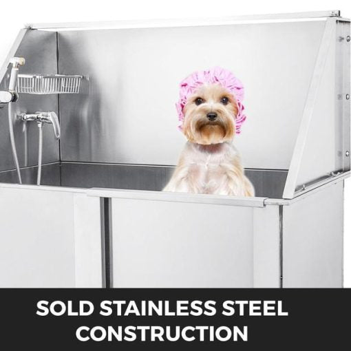 g 508221 Pet Grooming Tub Dog Cat Bath Tub Professional Stainless Steel Wash Shower