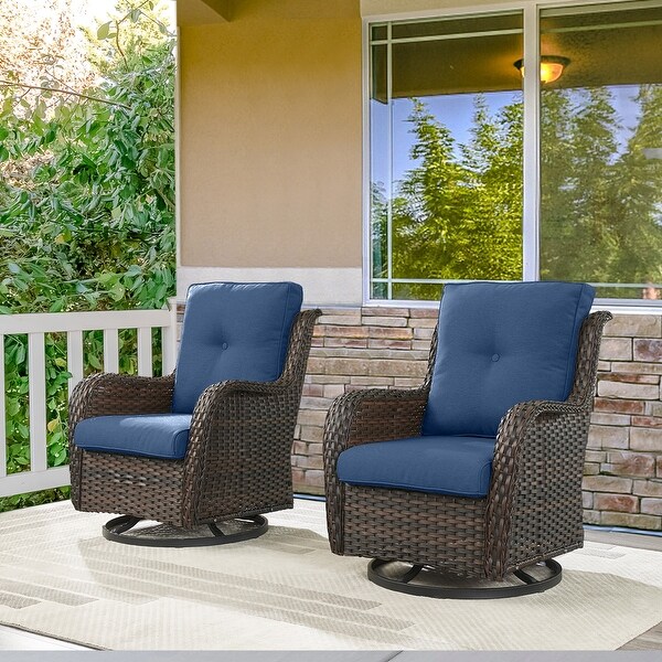 Outdoor Swivel Rocker Patio Chairs Set of 2
