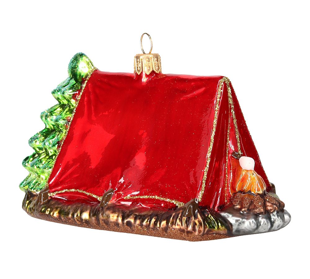 Handmade Heirloom Holiday Camping Tent Ornament  sgtnighsdesigns