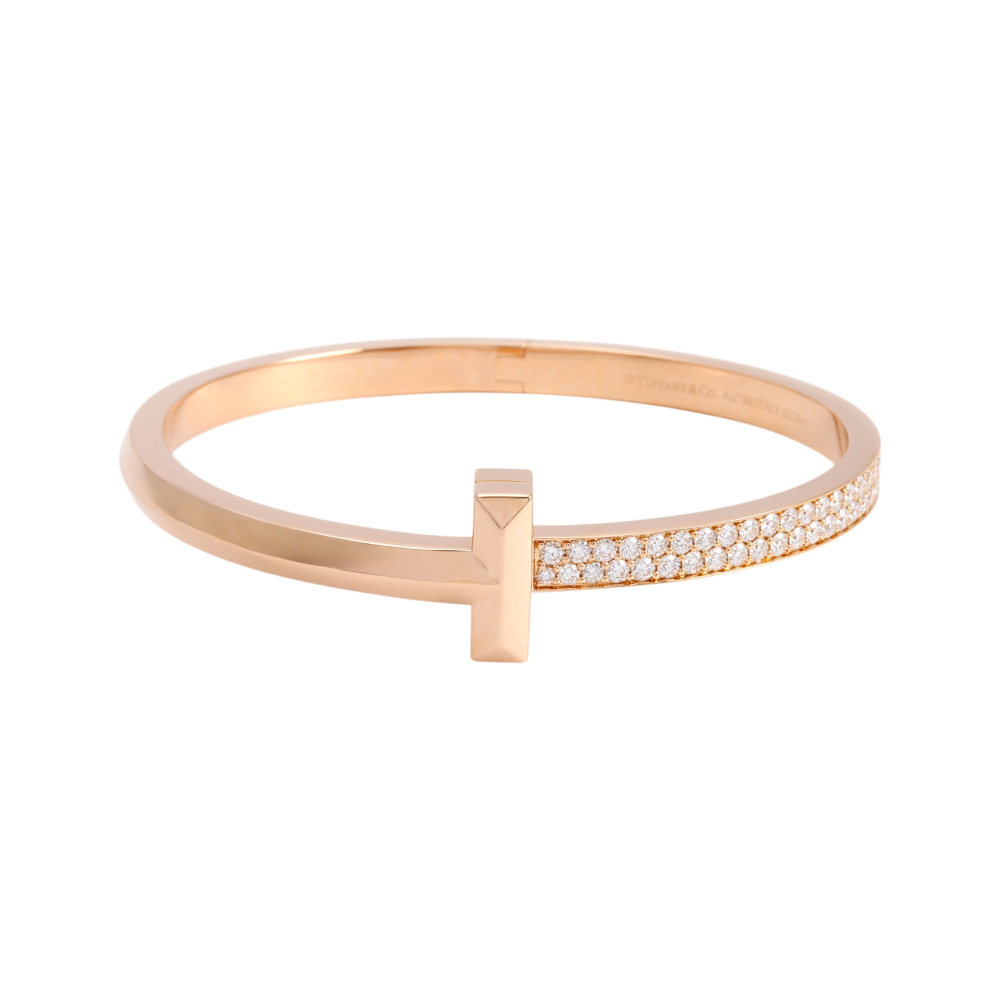 Tiffany & Co. Tiffany T One Wide Bracelet 18K Rose Gold Diamond 67792815