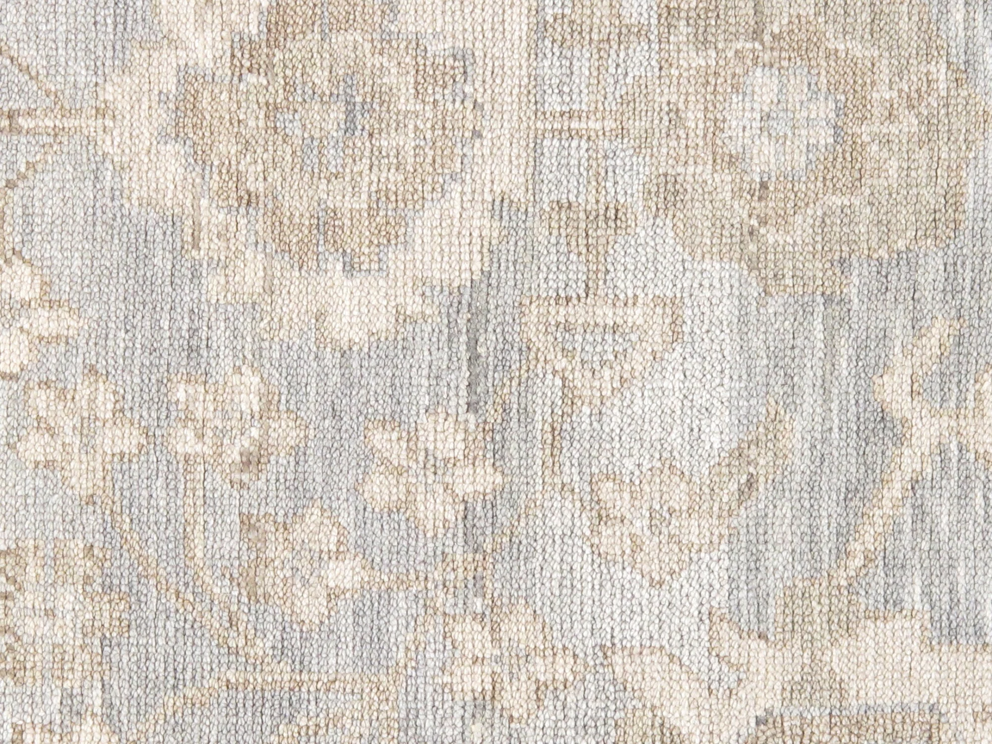 Pasargad Home Oushak 6' X 9' Hand-Knotted Wool Light Blue Rug - All Ages, Indoors