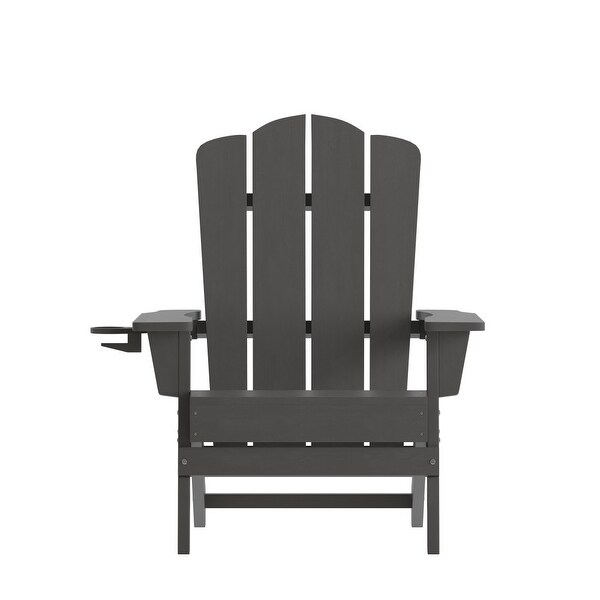 Commercial Grade AllWeather Adirondack Chair with Swiveling Cupholder
