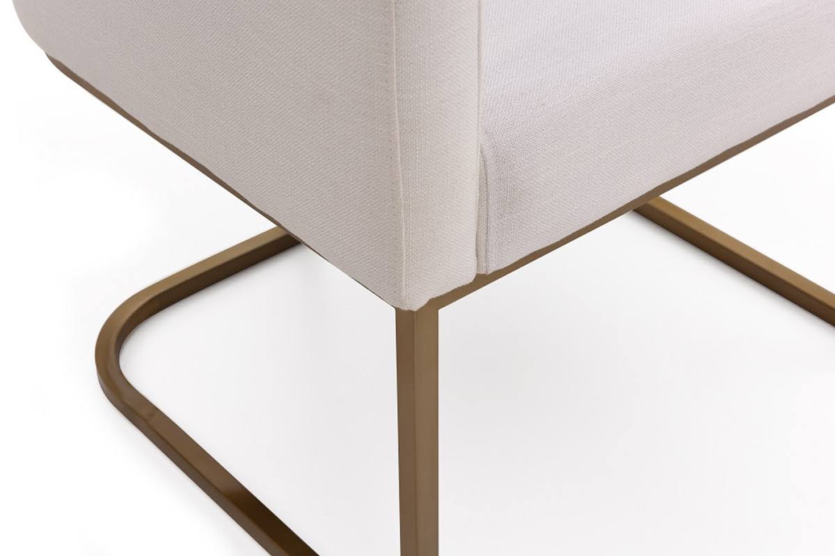Modrest Yukon Modern Fabric Dining Chair - White