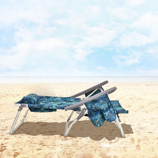 Gymax 2PCS Folding Backpack Beach Chair Reclining Camping Chair