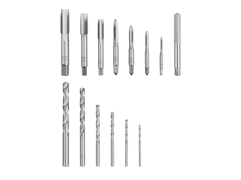 Set de forets et tarauds PBSS 15 A1, 15 pièces