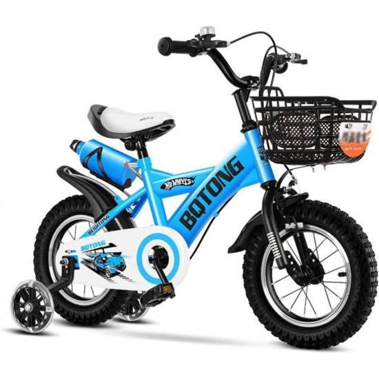 Kids Bike BMX Bike for Kids Boys Girls Bicycle Boys Girls Children Pedal Bicycle with Training Wheels and Water Bottle Holder for 3-8 Years 95% Assembled