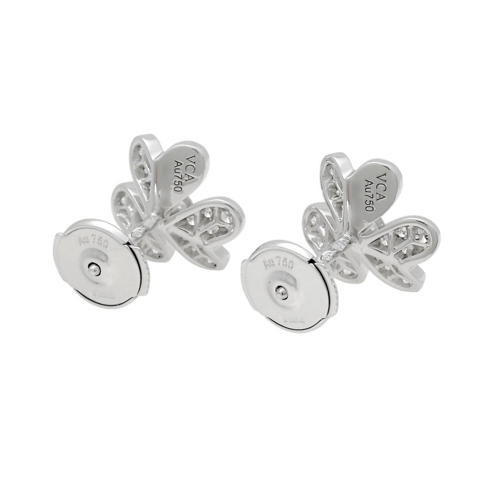Van Cleef & Arpels Frivole Earrings 18K White Gold VCARP3W100