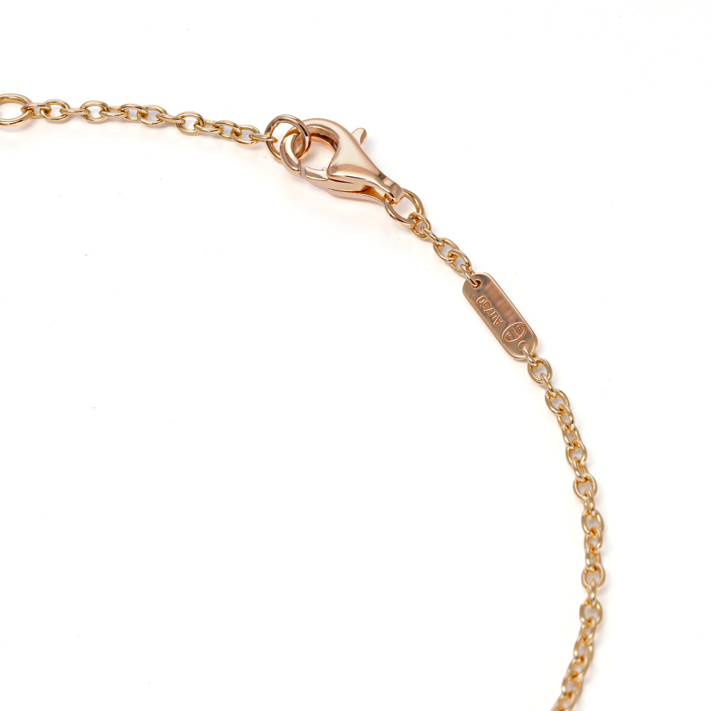 FRED Chance Amphini Full Diamond Necklace 18K Rose Gold 7B0223