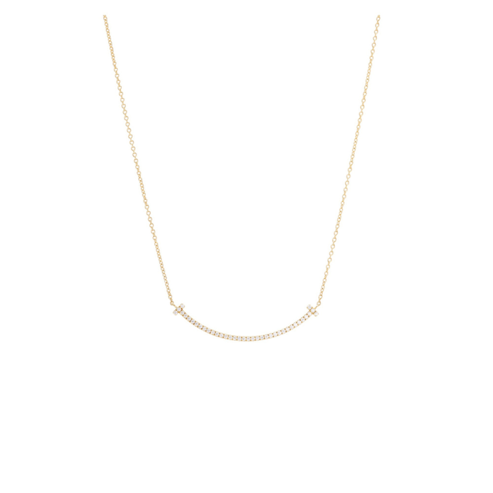 Tiffany & Co. Tiffany T Smile Necklace 18K Yellow Gold Diamond 63058777