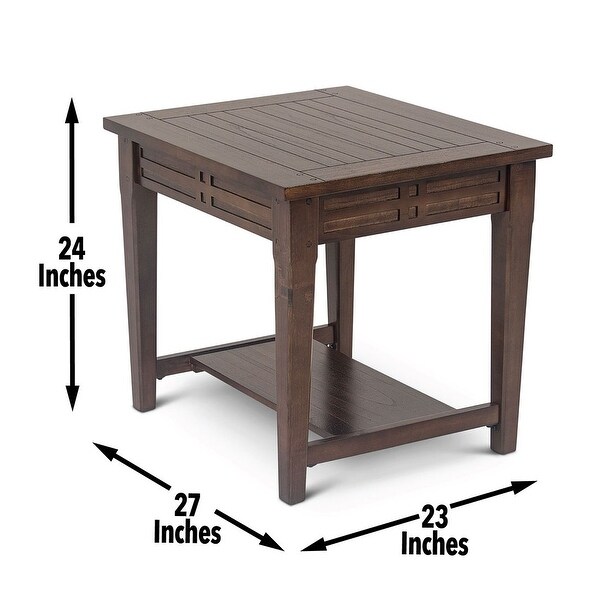 Cherry Rustic Hardwood Side Table