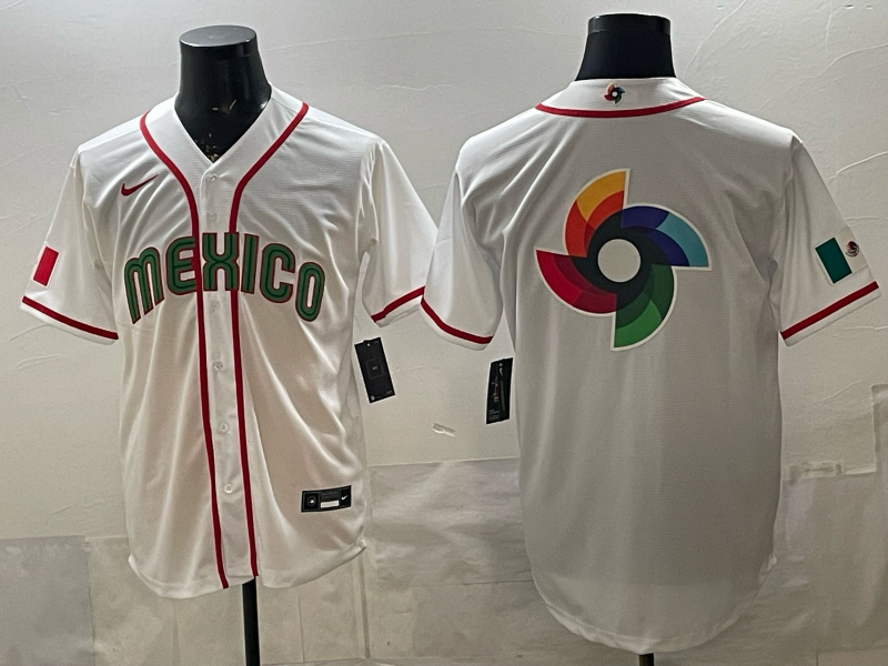 Men's Mexico Baseball White 2026 World Baseball Classic Player Jersey