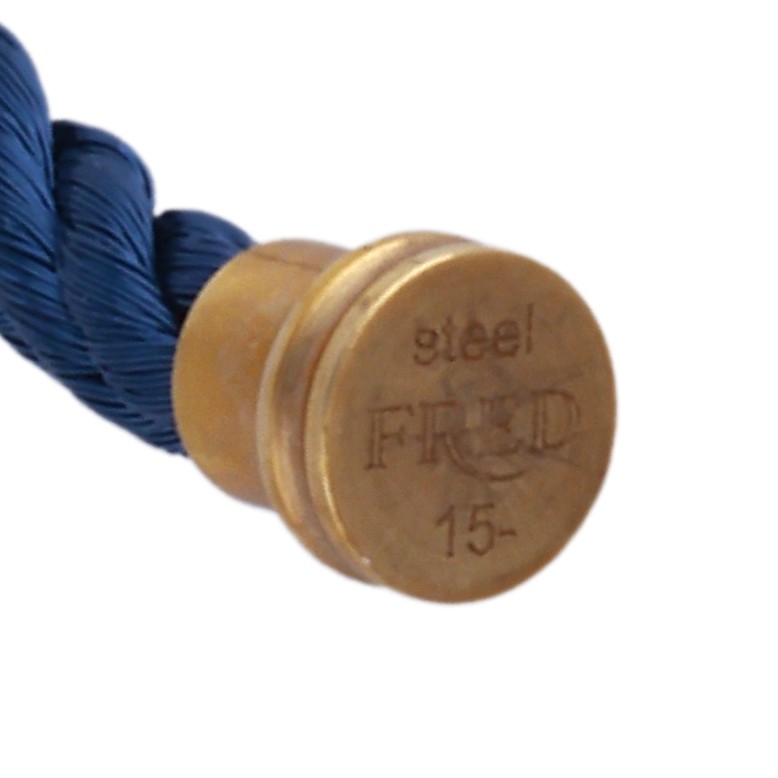 FRED Cable Textile Navy Blue Size 15 Stainless Bracelet Stainless Steel 6B0284