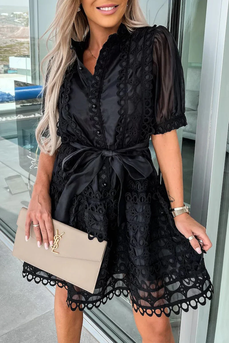 Elegant Mandarin Collar Princess DressClistos