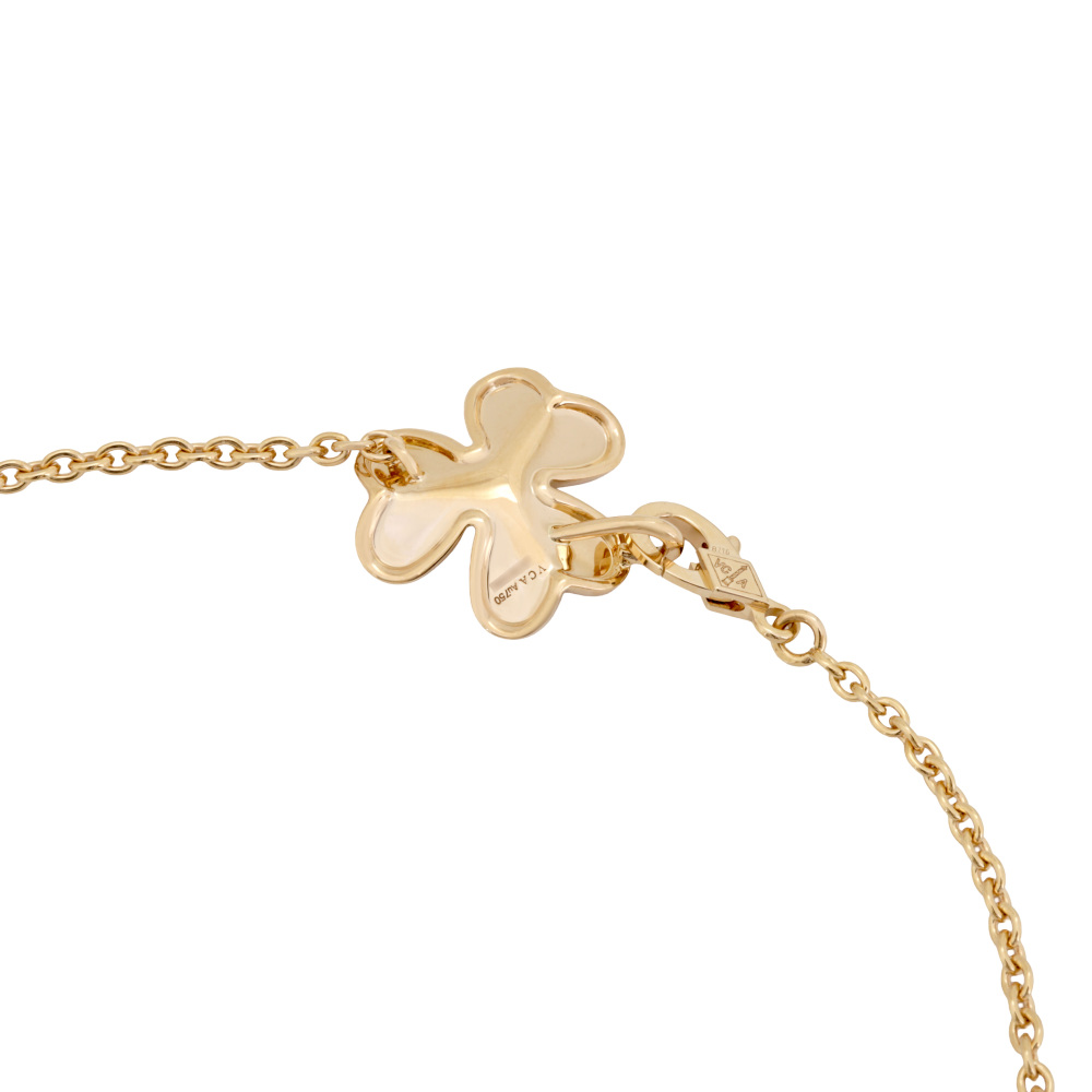 Van Cleef & Arpels Frivole 9 Flower Necklace 18K Yellow Gold Diamond VCARD31500