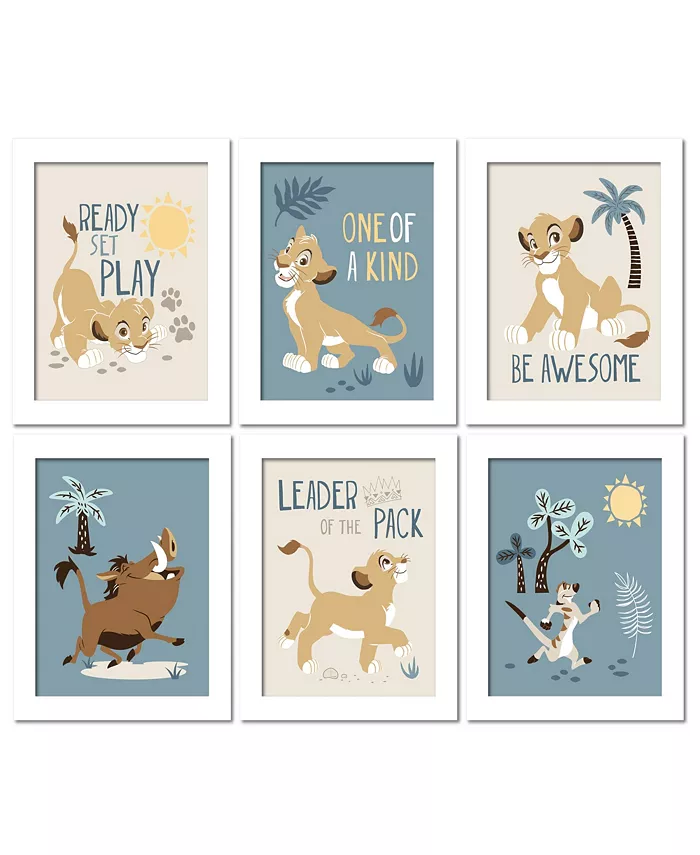 Lambs and Ivy Disney Baby Lion King Unframed Wall Art - Simba Timon Pumba