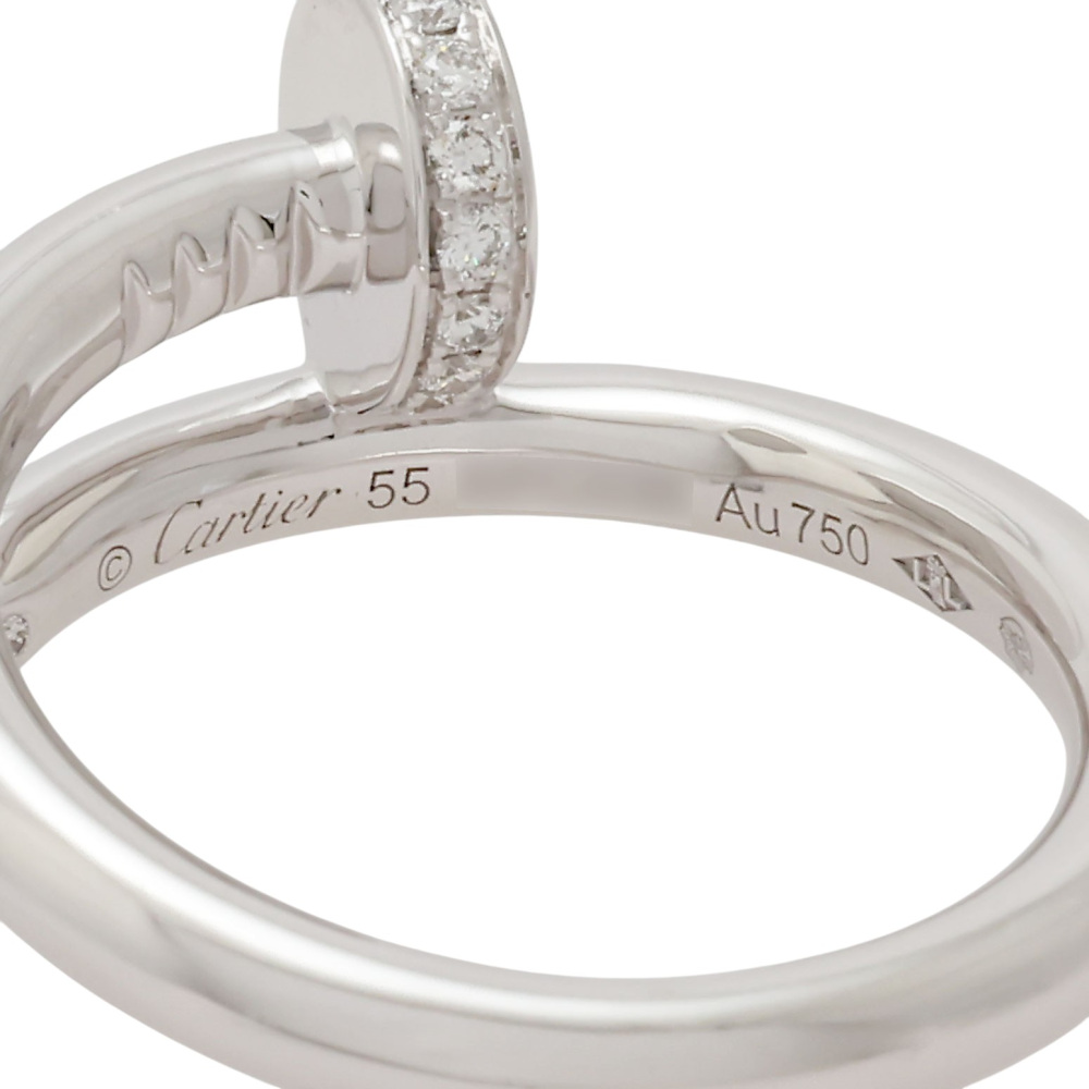 Cartier Juste un Clou Classic Model Diamond Ring 18K White Gold B4092700