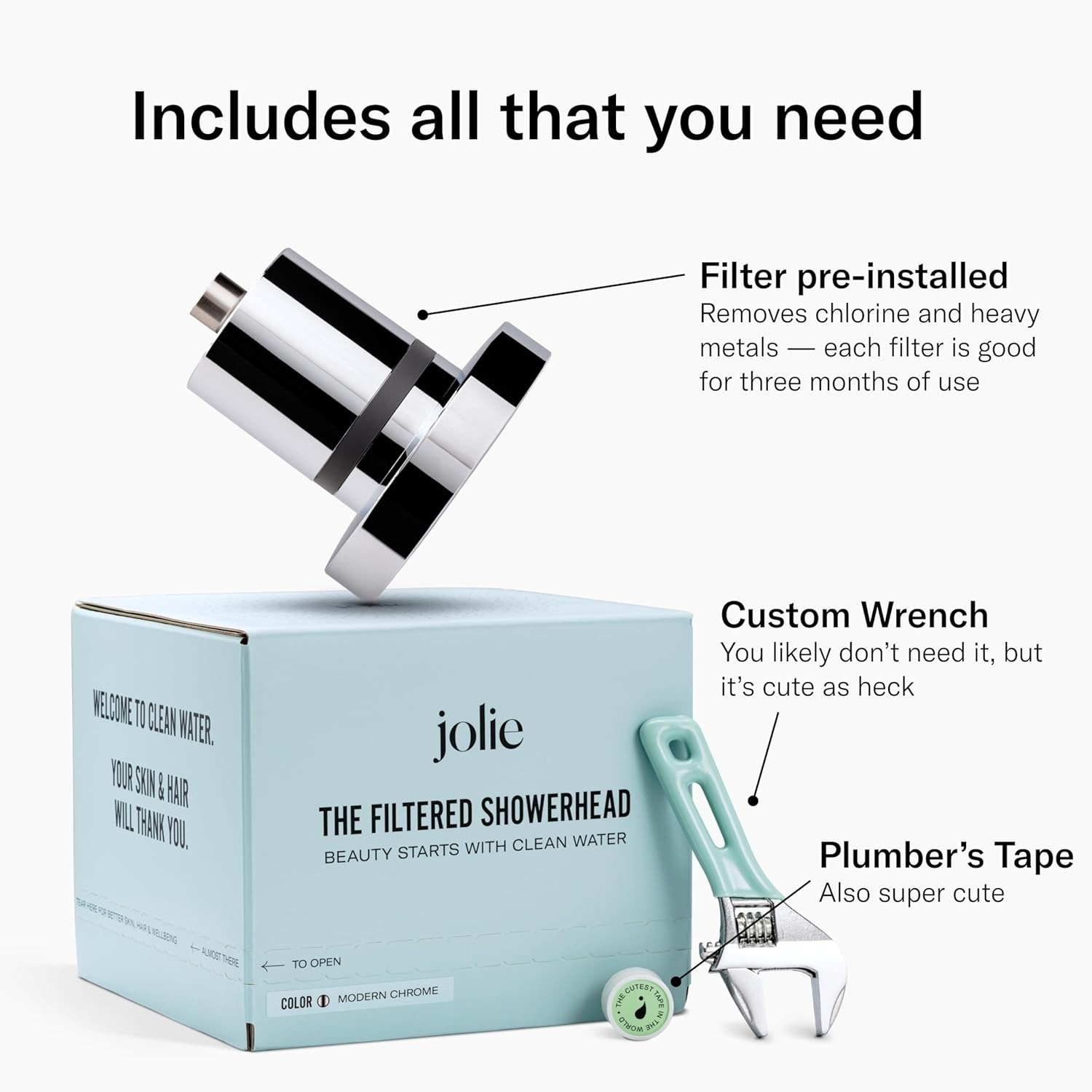 FILTERED SHOWERHEAD | Clinically Tested, High Pressure Shower Filter For Healthier Hair & Skin | Reduce Hair Shedding, Protect Colored Hair, Soothe Dry Skin, Reduce Dandruff (New Jet Black)