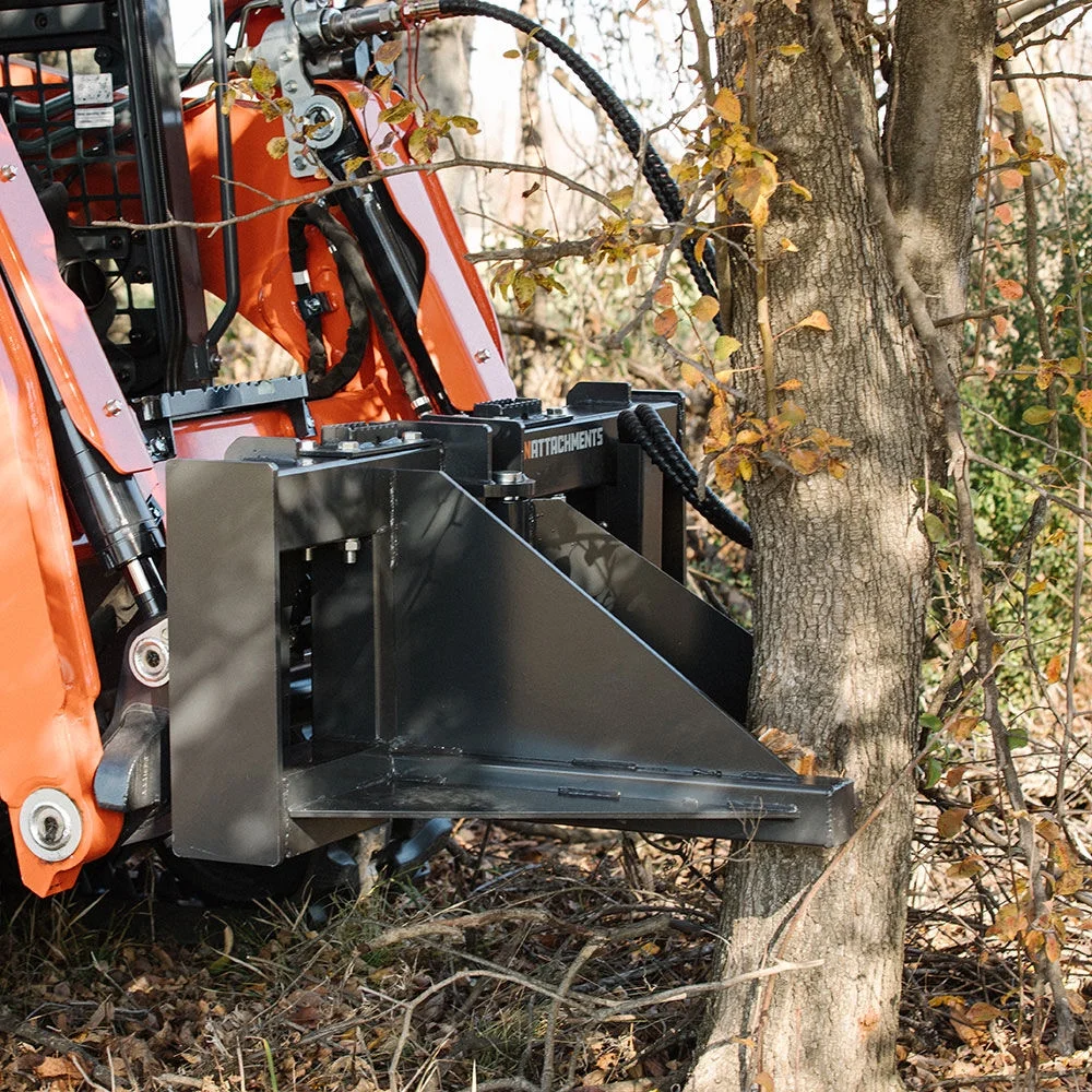 2026 Titan Attachments Post and Tree Puller for Skid Steers, 3,000 PSI Single 2x10 Hydraulic Cylinder, Optional Push Bar Guard, Universal Landscape Tool Removes Tree Roots and Fence Posts