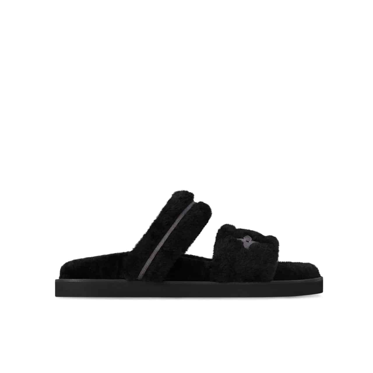 Louis Vuitton Lv Sunset Flat Comfort Mule Shearling Noir1 1Adc65