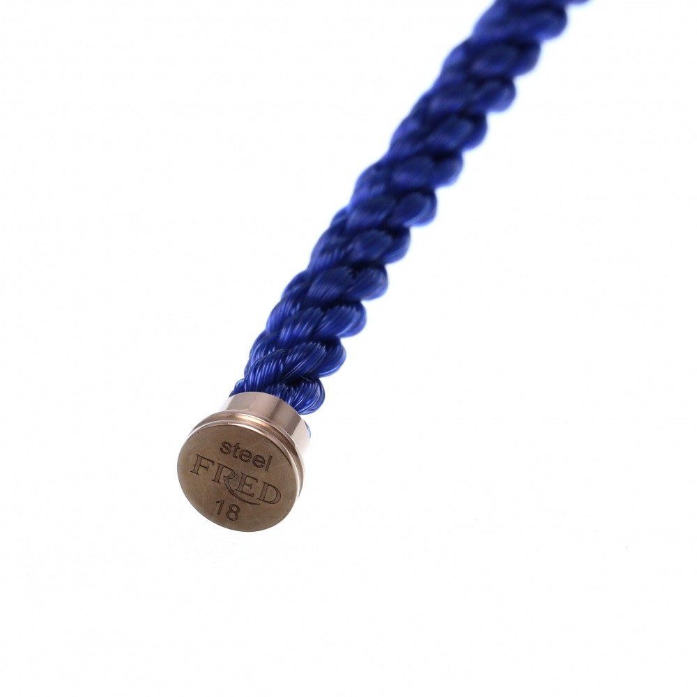 FRED Force 10 (lm) Steel Cable Dark Blue 18 K18PG Pink Gold Accessory