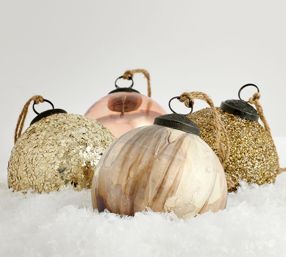 Rustic Glam Ornaments - Set of 6  sgtnighsdesigns