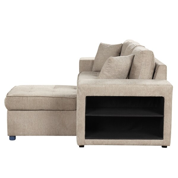 Modern LShape 3 Seat Reversible Sectional Sofa