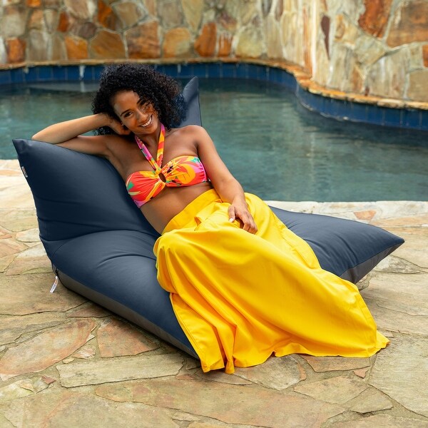 Deshi Sunbrella Patio Bean Bag Lounge Chair by Havenside Home