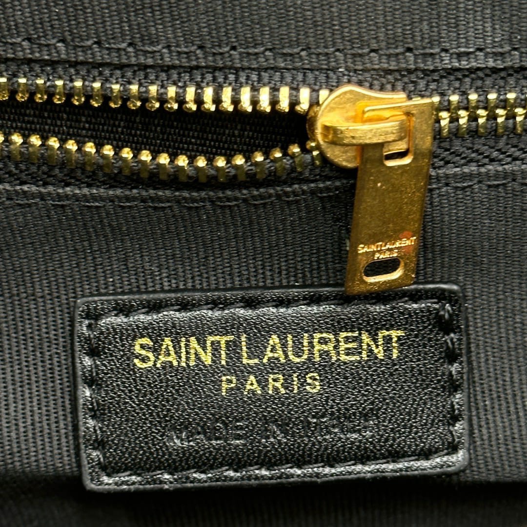 Saint Laurent Envelope Medium Chain Bag In Mix Matelasse Grain De Poudre Embossed Beige 24Cm