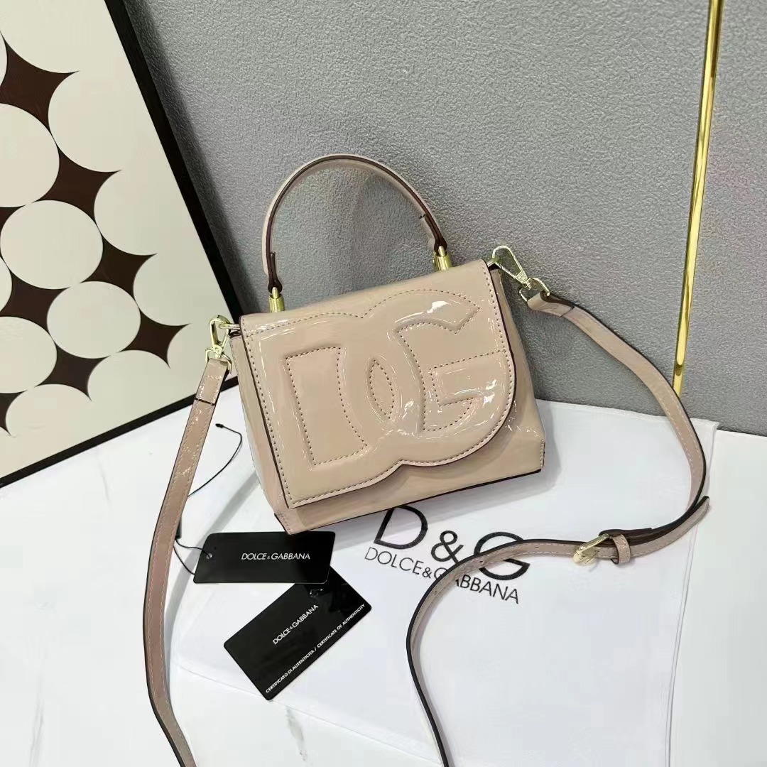 Dolce & Gabbana fashionable and versatile solid color small square bag high-end, simple, casual and textured one-shoulder cross-body - cnluxepick