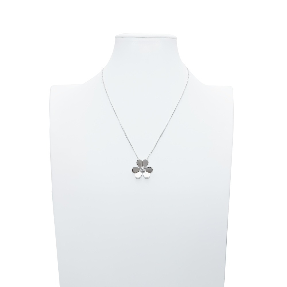 Van Cleef & Arpels Frivole Necklace 18K White Gold Diamond VCARD25300