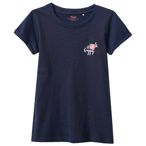 Yigga Mädchen T-Shirt mit Rücken-Print