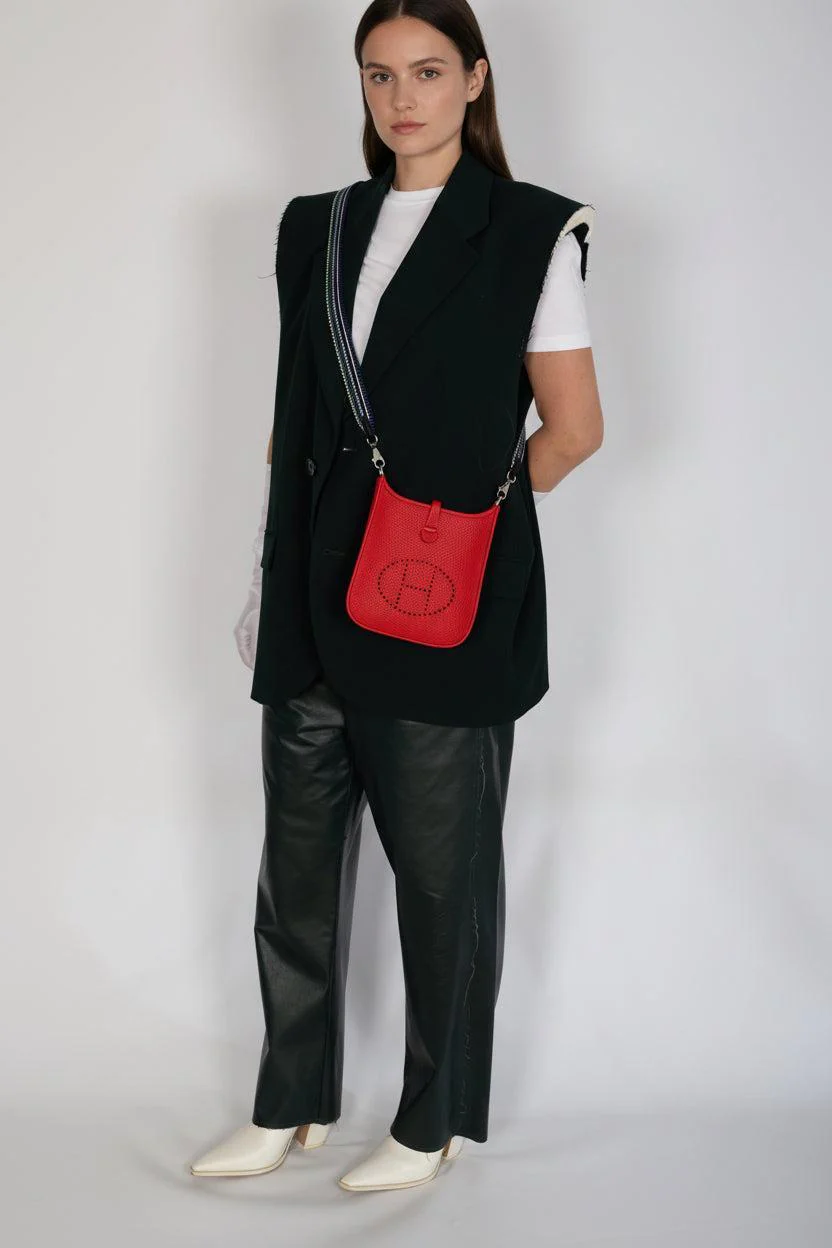 Hermès Evelyne 16 TPM Rouge Radieux Clemence Palladium Hardware