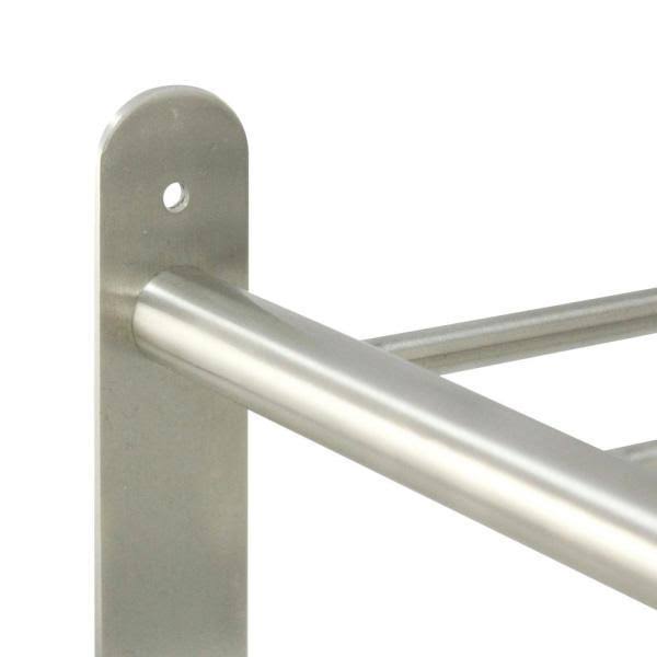 Modona Hotel Grade 24 in. Wall Mounted Towel Rack in Satin Nickel