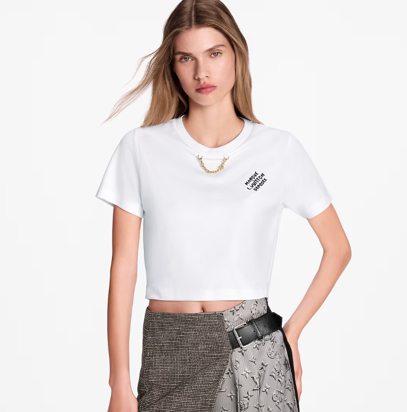 LOUIS VUITTON Embroidered Signature T-Shirt