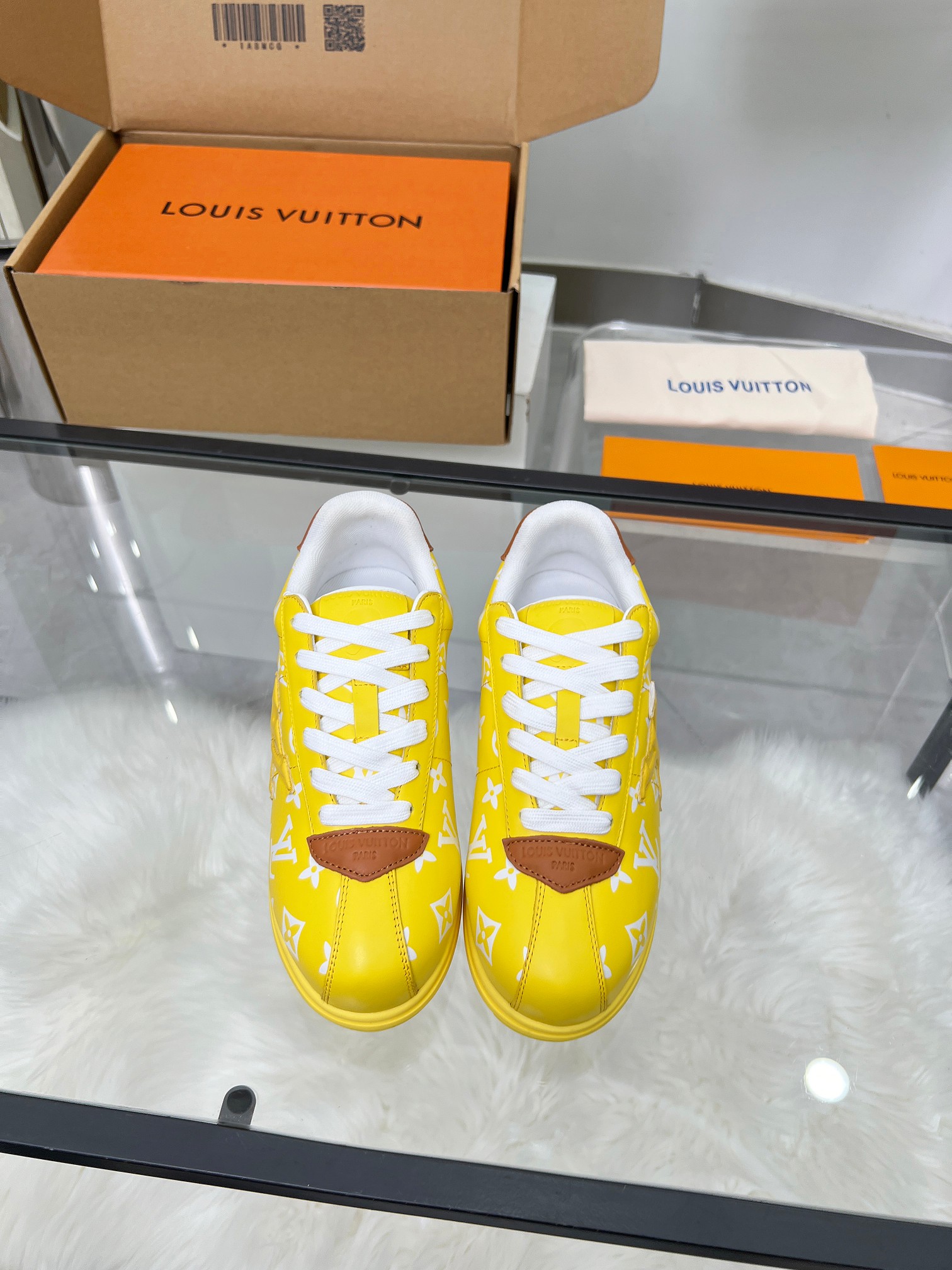 Louis Vuitton LV Trainer Sneaker Yellow Monogram – Leather – Women’s Shoes