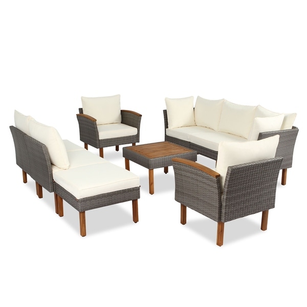 9Piece Patio Rattan Furniture Set